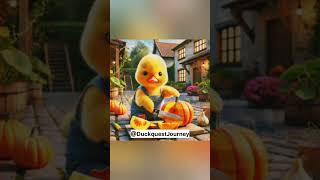 The little duck fried a pumpkin and served it with rice #DuckRescue#CuteAnimals #AnimalRescue#anime