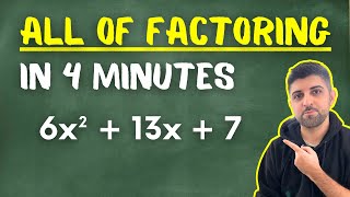 Complete Factoring Crash Course in 4 Minutes