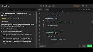 Design Add and Search Words Data Structure | LeetCode 211 | Java