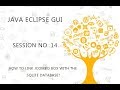 JAVA ECLIPSE GUI TUTORIAL   14   HOW TO LINK JCOMBOBOX WITH THE SQLITE DATABASE
