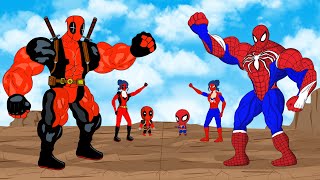 Evolution of SPIDER-MAN Family vs Evolution of DEADPOOL Family : Who Will Win | SUPER HEROES MOVIE