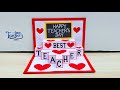 DIY - Teacher's day pop-up card ideas // Happy teacher's day greeting card handmade