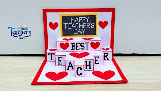 DIY - Teacher's day pop-up card ideas // Happy teacher's day greeting card handmade