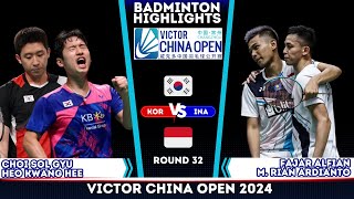 Choi/Heo (KOR) vs Fajar/Rian (INA) | China Open 2024 Badminton