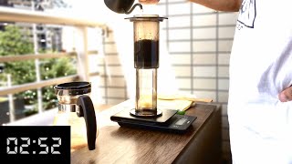 ベランダでモーニング・エアロプレス / Aeropress in the morning at the balcony