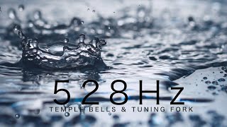 528Hz Temple Bells & Tuning Forks | DNA Repair | Deep Meditation