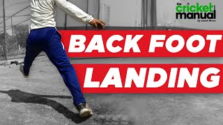 Back foot landing for fast bowlers | Momentum forward for fast bowlers | Fast bowling tips |