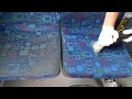 Čištění sedaček v autobusu bus seats cleaning