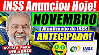 É HOJE: INSS antecipa calendário de NOVEMBRO! Veja datas!