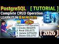 How to Configure PostgreSQL [ 2026 Update ] SQL Programming | pgAdmin 4 GUI | Detail CRUD Operation