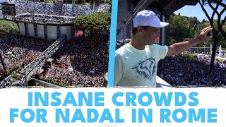 Epic Scenes! Massive Crowds in Rome For Rafael Nadal 💚🤍❤️