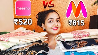 Meesho vs Myntra which one is best🌸Kurta set Haul🌷Same Product Comparison 🏵️ Myntra vs Meesho haul 🌸