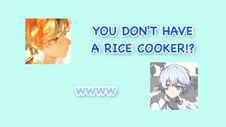 (Sou/Ivudot いゔどっと) Sou doesn't have a rice cooker at his home