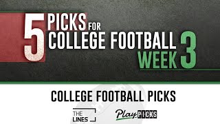 College Football Week 3 | Free Picks, Sports Betting Tips & Predictions