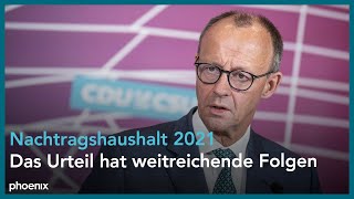 Nachtragshaushalt 2021: Statements Merz und Dobrindt zur Urteilsverkündung des BVerfG