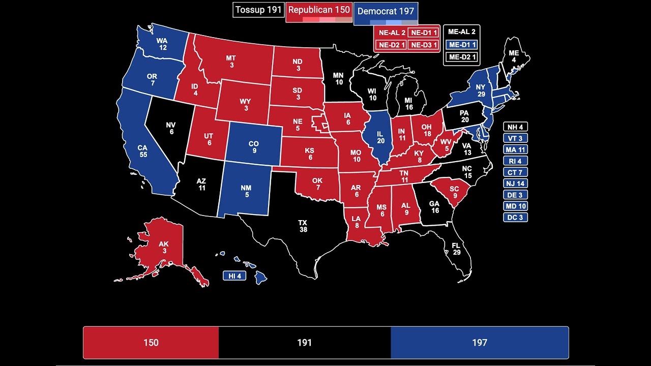 2024 Election Battleground Map! - YouTube