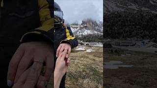 Yes💍❤️in Dolomiti🇮🇹🗻 #couple #couplegoals #dolomite #dolomiti #italy #travel #beautiful #love