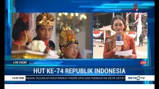 Presiden Jokowi Saksikan Acara Demi Acara HUT ke-74 RI di Halaman Istana Merdeka