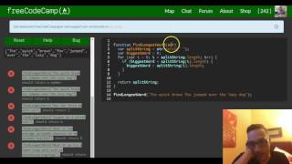 Find the Longest Word in a String, freeCodeCamp review Basic Algorithm Scripting, lesson 4
