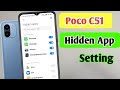 Poco c51 mein app hide setting/Poco c51 mobile me app hide kaise kare