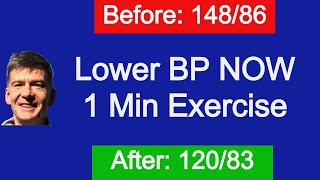 How to lower blood pressure immediately | 1min Exercise for  High Blood Pressure