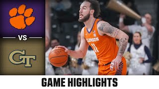 Clemson vs. Georgia Tech Game Highlights | 2024-25 ACC Men's Basketball