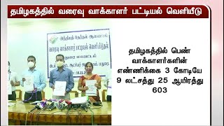 தமிழகத்தில் வரைவு வாக்காளர் பட்டியல் வெளியீடு: மொத்தம் 6.10 கோடி வாக்காளர்கள்