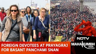 Maha Kumbh 2025: Many Foreign Devotees Arrive In Prayagraj For Basant Panchami Snan