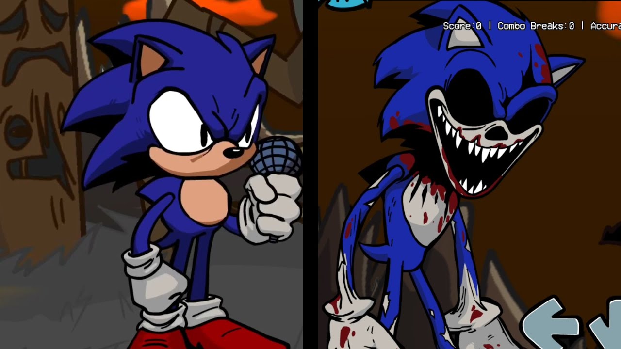 Fnf Vs Sonic Exe Fakerblack Sun Original Vs Redesign Exe Original