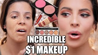 FULL FACE $1 MAKEUP | HIT OR MISS???