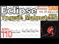 イングヴェイ ギターピッキング基礎練習 Eclipse TAB / Yngwie Malmsteen BPM110【Guitar Sweep Vol.19】