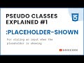 CSS Pseudo Classes Explained - #1 placeholder-shown