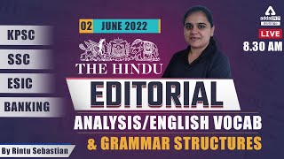 THE HINDU Editorial Analysis | ENGLISH Vocab & Grammar Structures -02 June, 2022 | Adda247 Malayalam