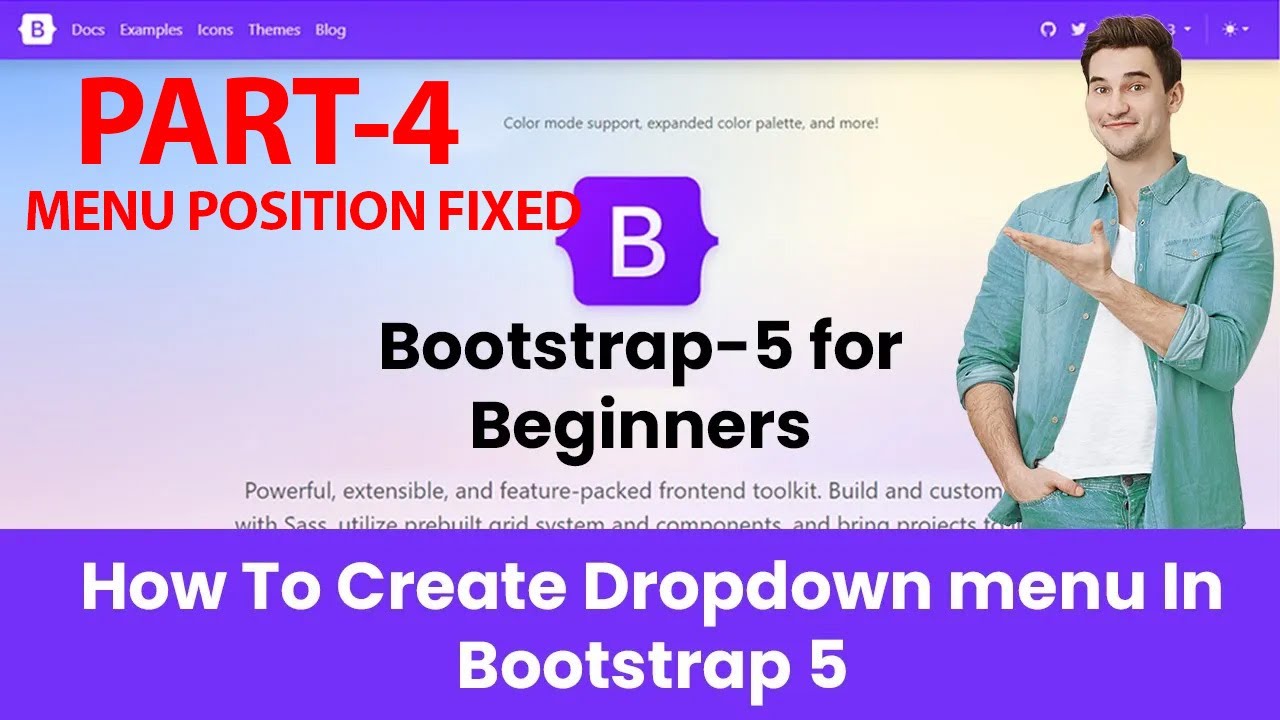 How Do You Fix The Menu Position In Bootstrap Youtube