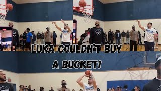 Luka Doncic COULDN’T BUY A BUCKET! OFF day in the office? No just smaller ball and hoop!