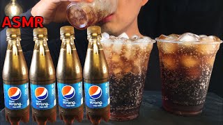 [ASMR] STRONG PEPSI COLA DRINKING SOUNDS  REAL SOUNDS 強力なコーラを飲む스트롱 펩시콜라 음료수 먹방 얼음컵 3잔(NO TALKING)