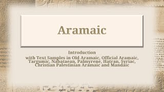 Ancient Semitic VII: Aramaic