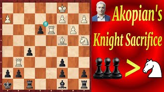 Vladimir Akopian's Knight Sacrifice | ♔ Positional Compensation ♚ (Part 3)