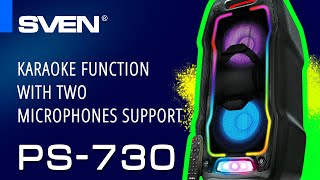 SVEN PS-730 — a speaker with dynamic RGB backlighting and Bluetooth.