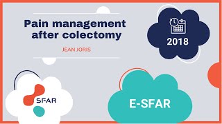 e-sfar 2018 - Pain management after colectomy