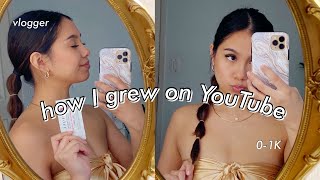 HOW I GREW ON YOUTUBE (0-1000 subscribers) | as a vlogger?