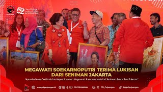 HUT Ke-78, Megawati Soekarnoputri Terima Lukisan Dari Seniman Jakarta