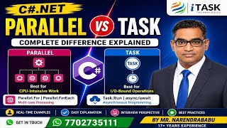C#.NET Multithreading Tutorial | Parallel vs Task with Practical Examples By Mr.Narendrababu
