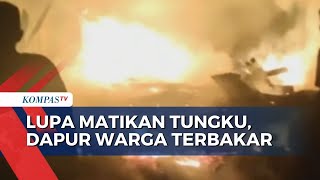 Gara-gara Lupa Matikan Tungku, Dapur Warga di Magetan Jawa Timur Hangus Terbakar