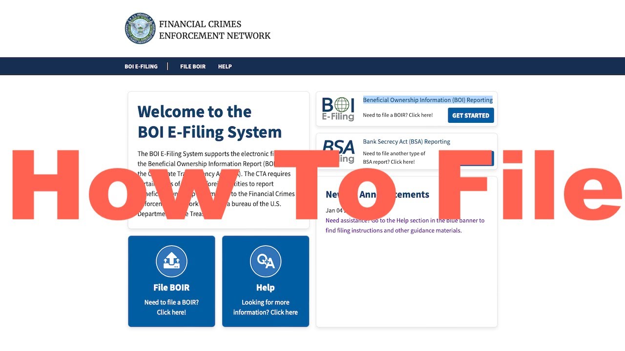 How To File Beneficial Ownership Information Reporting (BOI) (BOIR ...