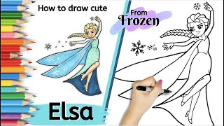 How To Draw Cute | Elsa | Frozen | EP 39 | Drawing Tutorial