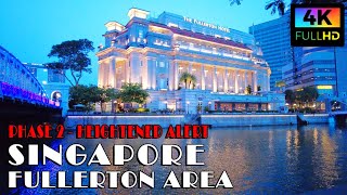 [4K 60P] Walking Tour @ Singapore Merlion Park \u0026 Fullerton Area - Back To Phase 2