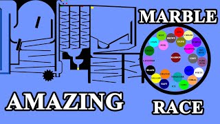 Amazing Marble Race With Colours in Algodoo \ Marble Race King