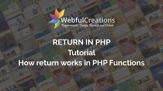 How PHP return works | PHP Tutorial | Webful Creations