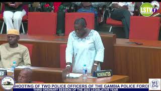 Hon. Fatoumata Jawara deliberating on the recent $hooting